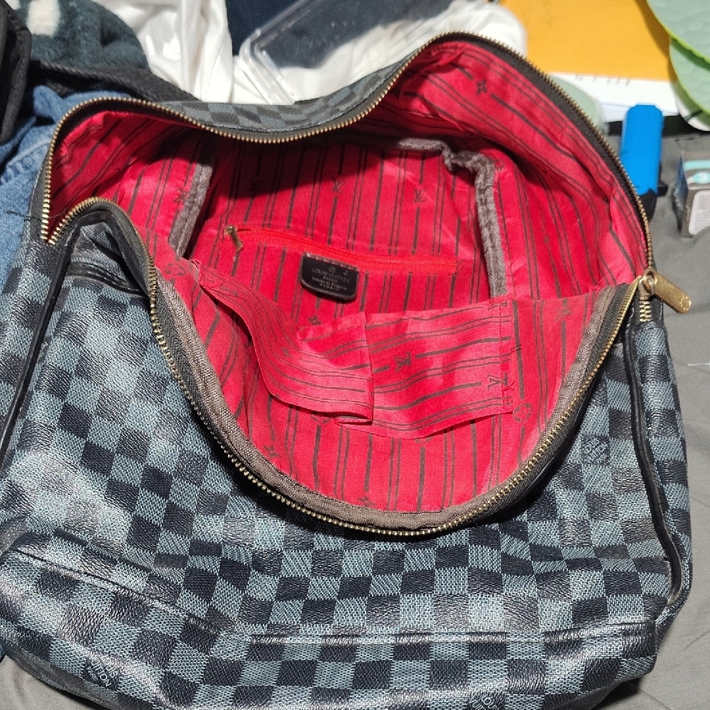 Designer Checkered Black Backpack - image 4